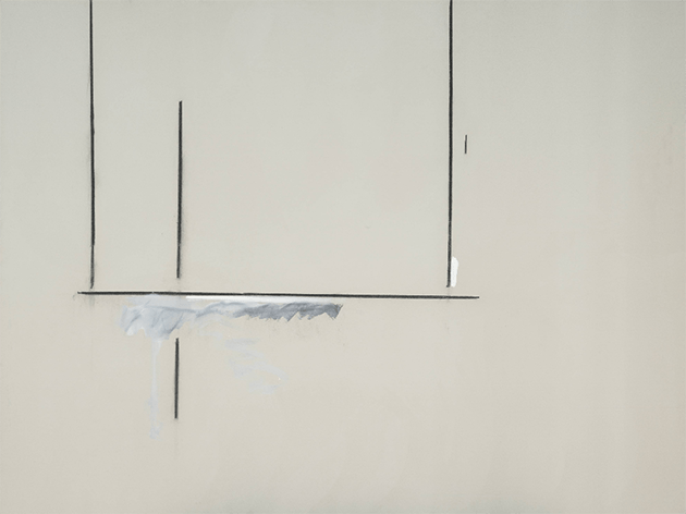 Robert Motherwell, Open No. 124, 1969, acrylic and charcoal on canvas, Collection SFMOMA, Anonymous Gift, © Dedalus Foundation, Inc. / Licensed by VAGA at ARS, New York